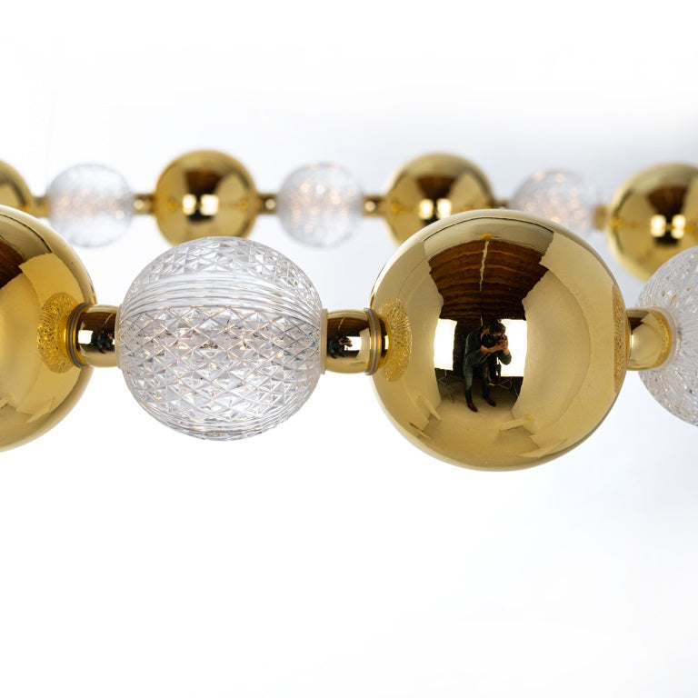 Gold and Sliver Circle Hanging Light