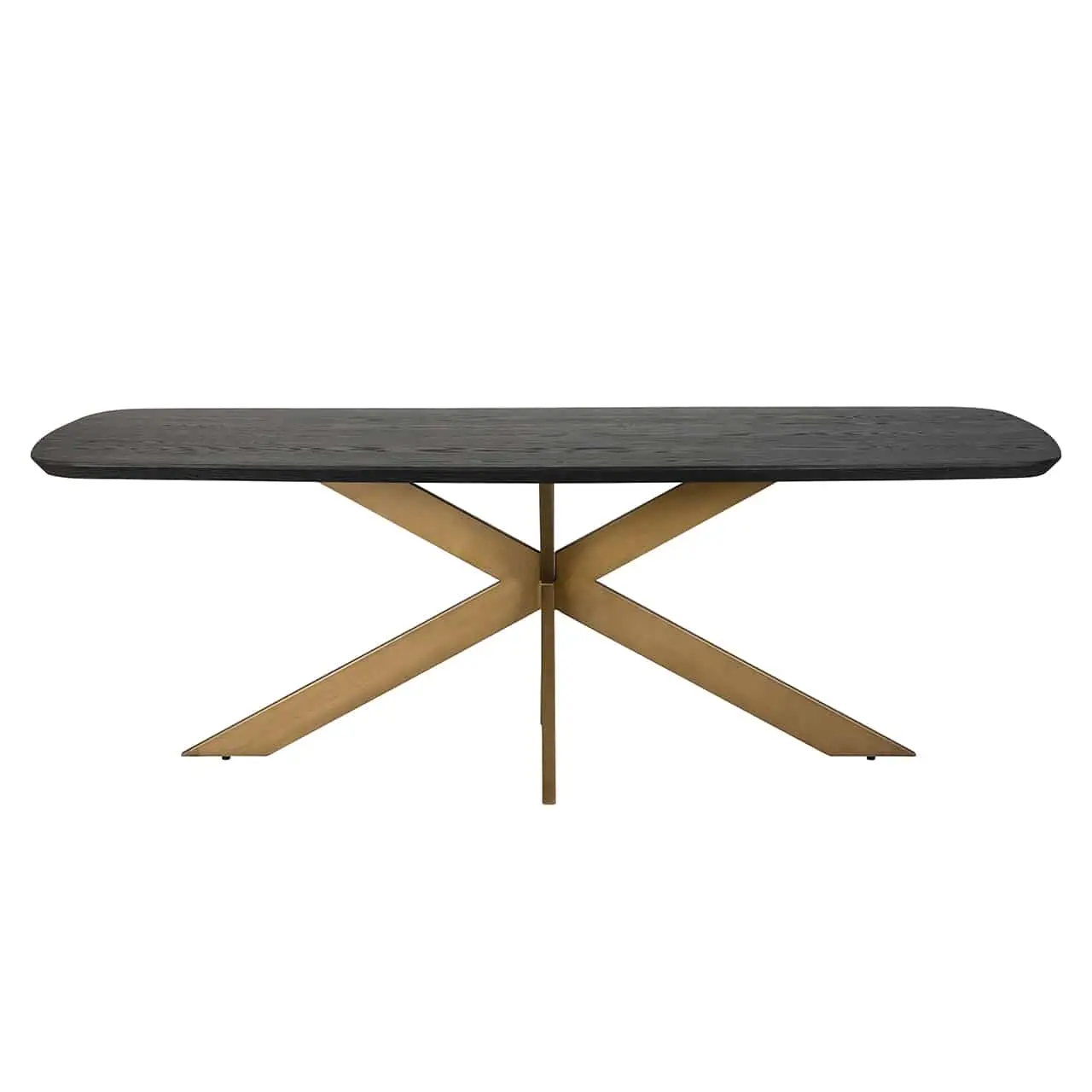 Luxury Oval Dining Table with brass gold 230cm