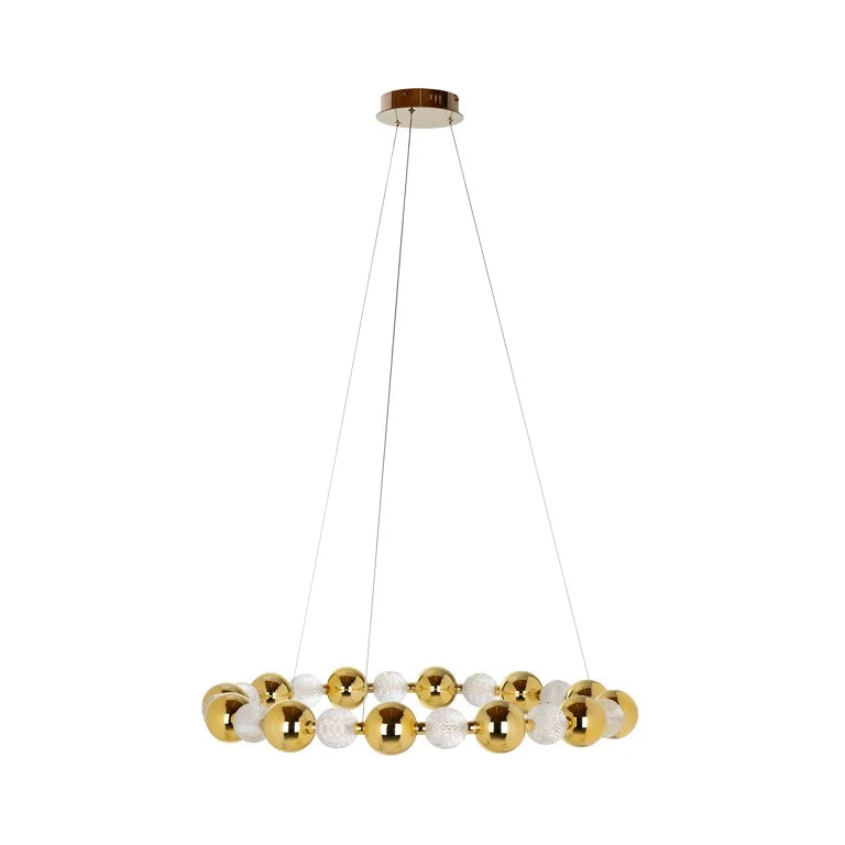 Gold and Sliver Circle Hanging Light