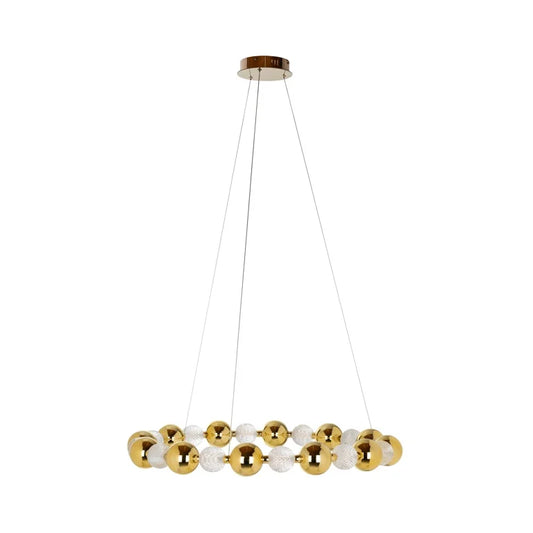 Gold and Sliver Circle Hanging Light