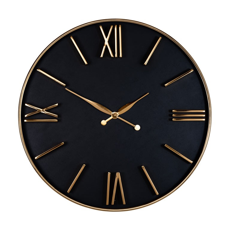 Black & Gold Roman numbers clock