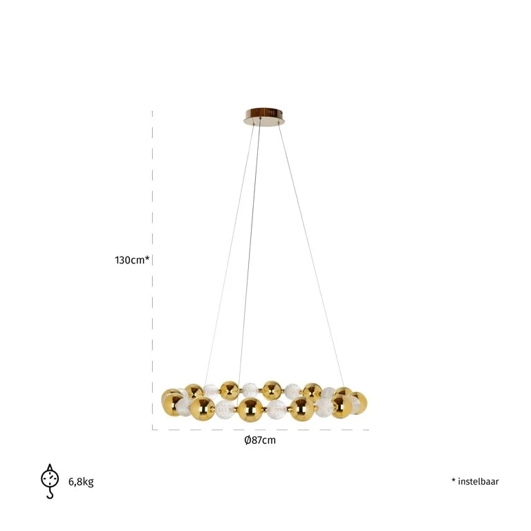 Gold and Sliver Circle Hanging Light