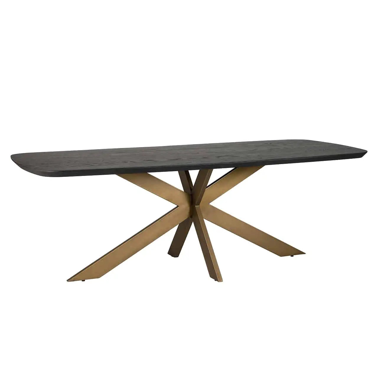 Luxury Oval Dining Table with brass gold 280cm