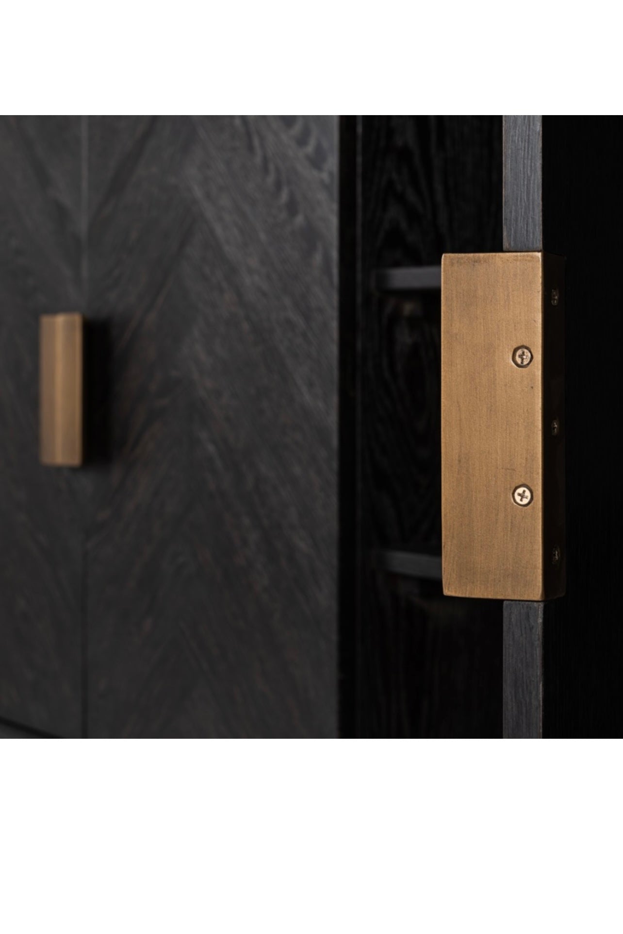 Sideboard Blackbone brass 4-doors (Black rustic)