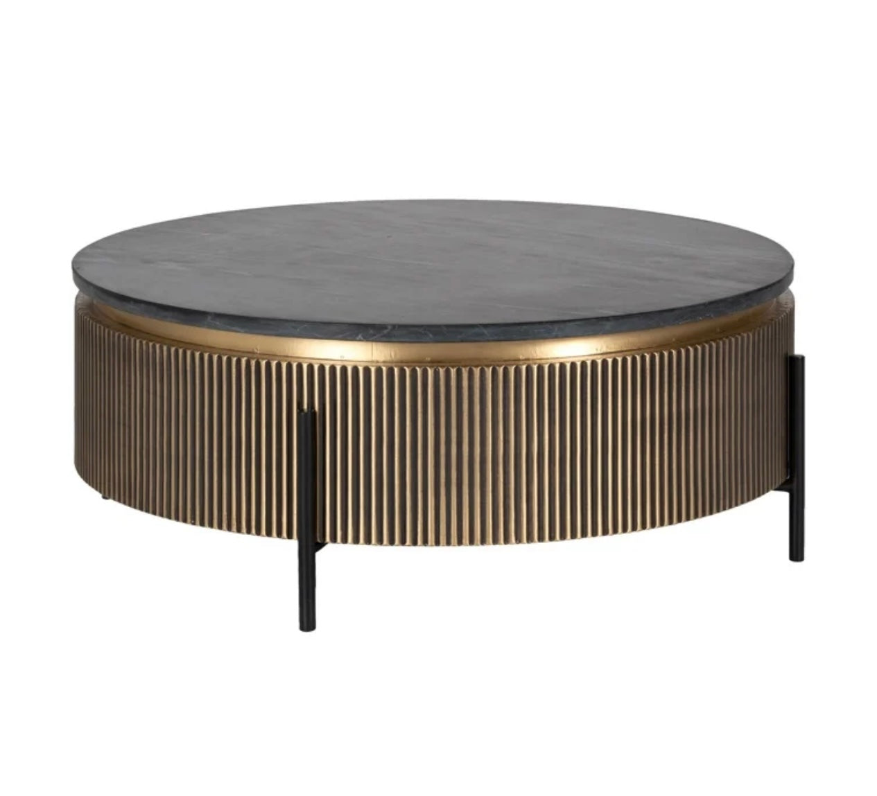 Coffee table Ironville 90Ø (Gold)