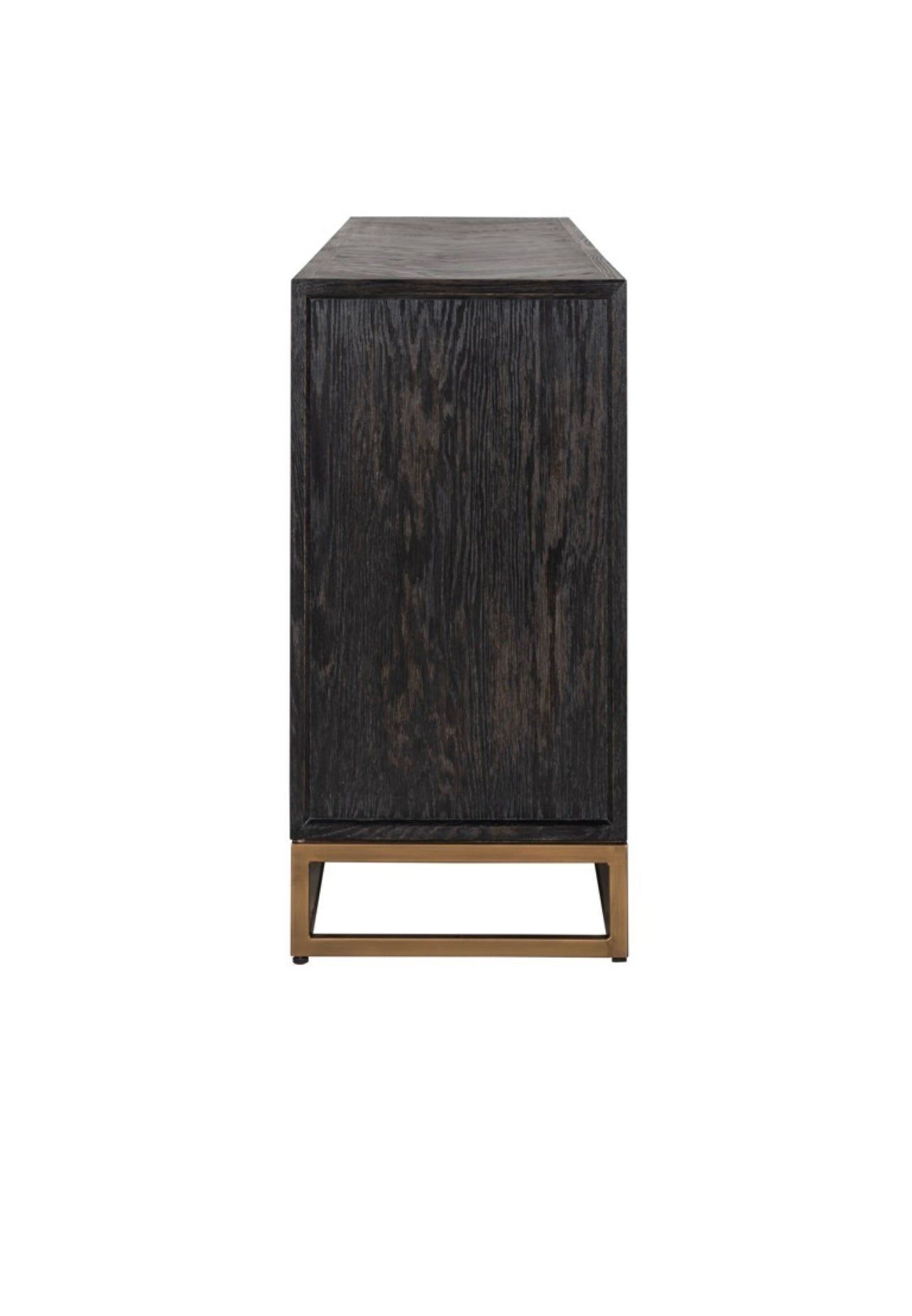 Sideboard Blackbone brass 4-doors (Black rustic)