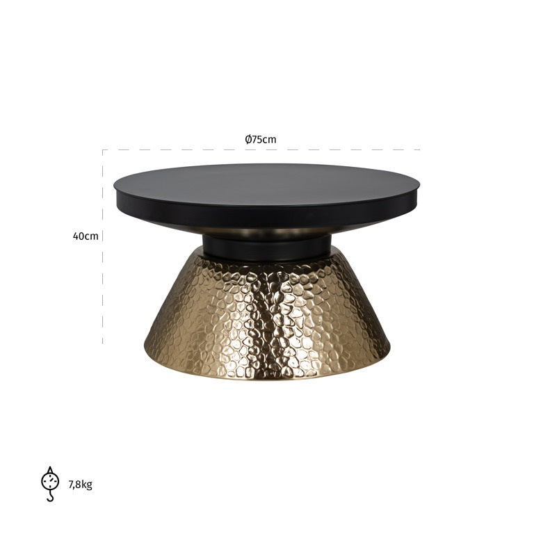 Round black Coffe table/ Side table