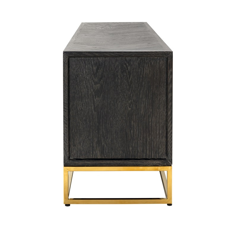 TV-Unit Blackbone gold 4-doors