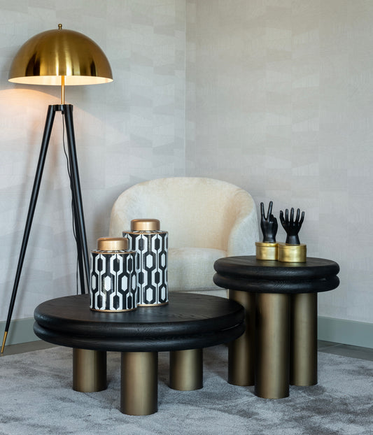 Coffee table Macaron (Black rustic)