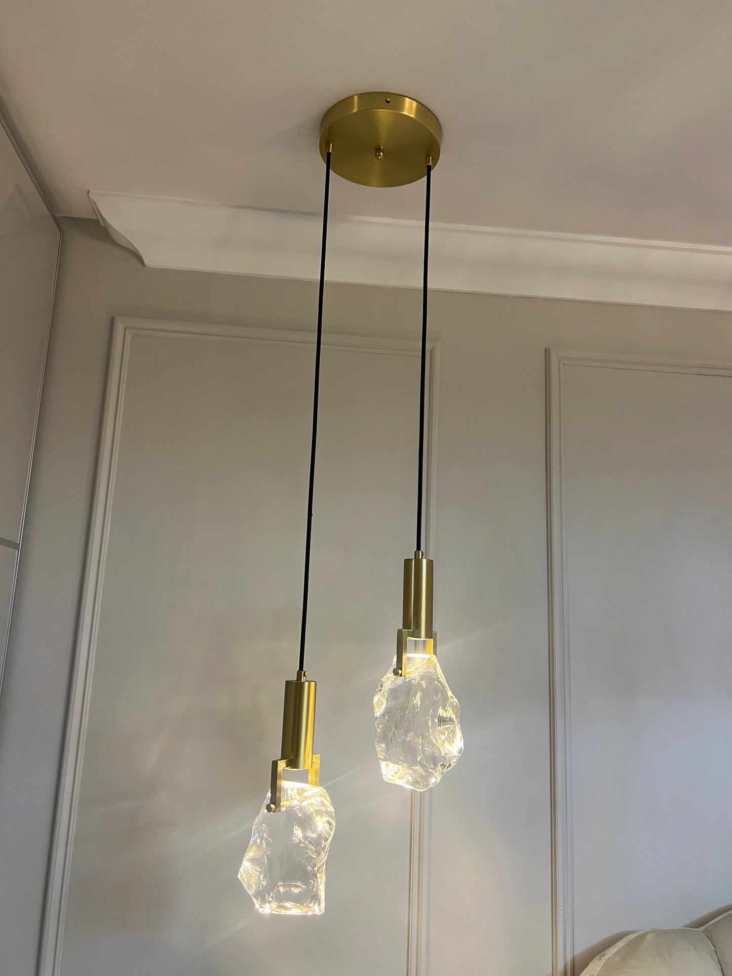 Gold Crystal Pendant Light