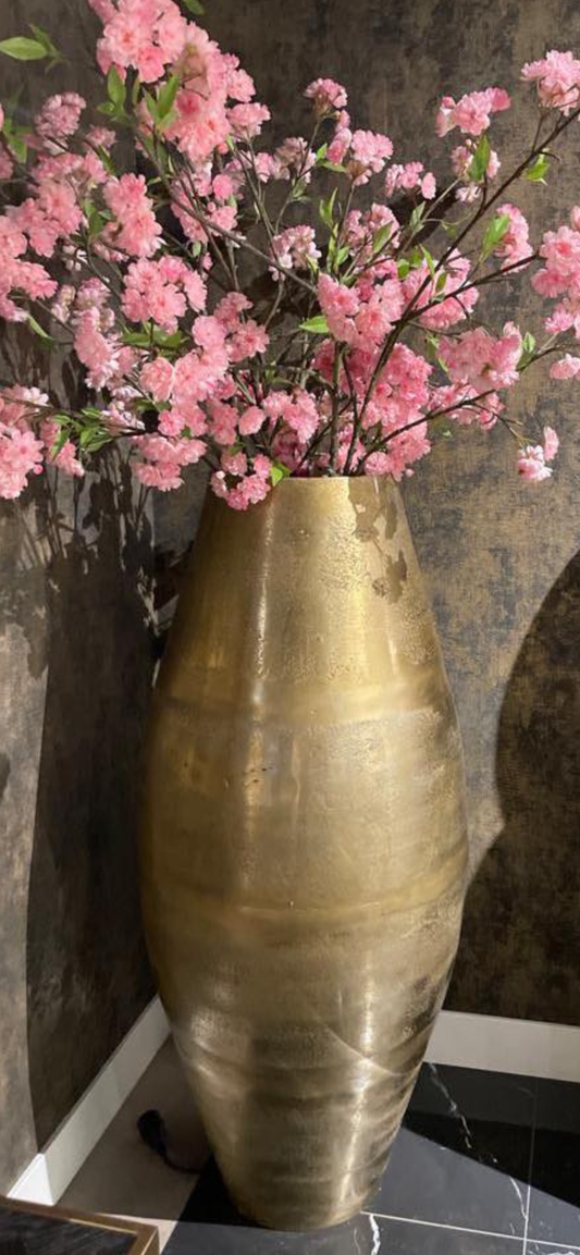 Tall gold vase