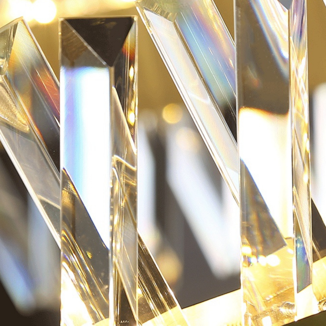 Gold rim Crystal chandelier