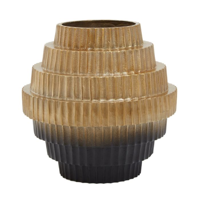 DEOMALI OMBRE GOLD AND BLACK VASE