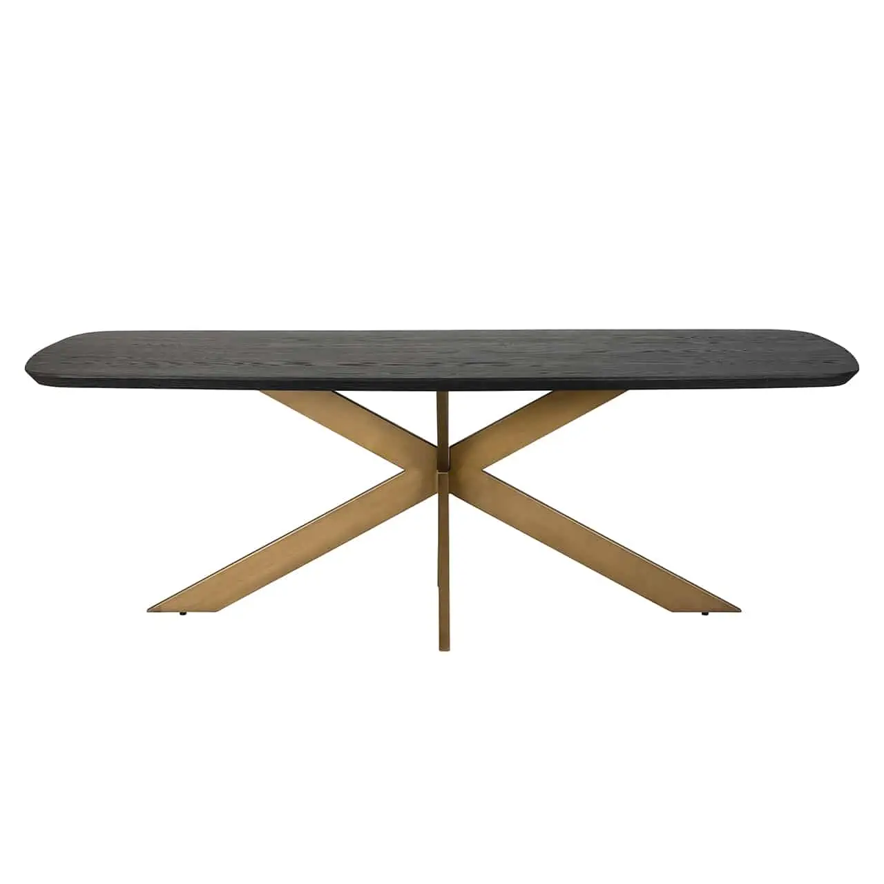 Luxury Oval Dining Table with brass gold  280cm