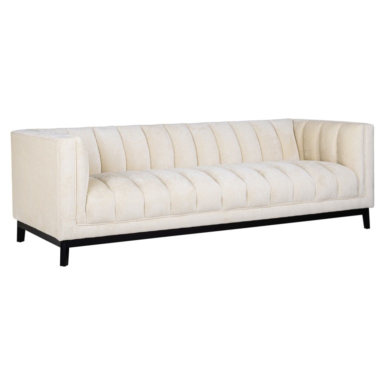 Sofa Beaudy white chenille