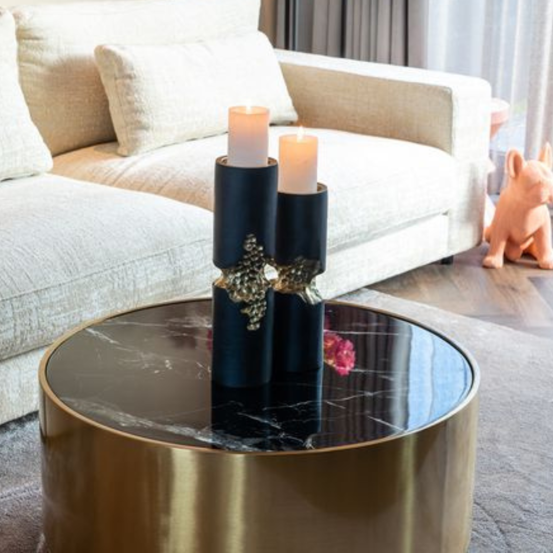 Gold and black coffe table