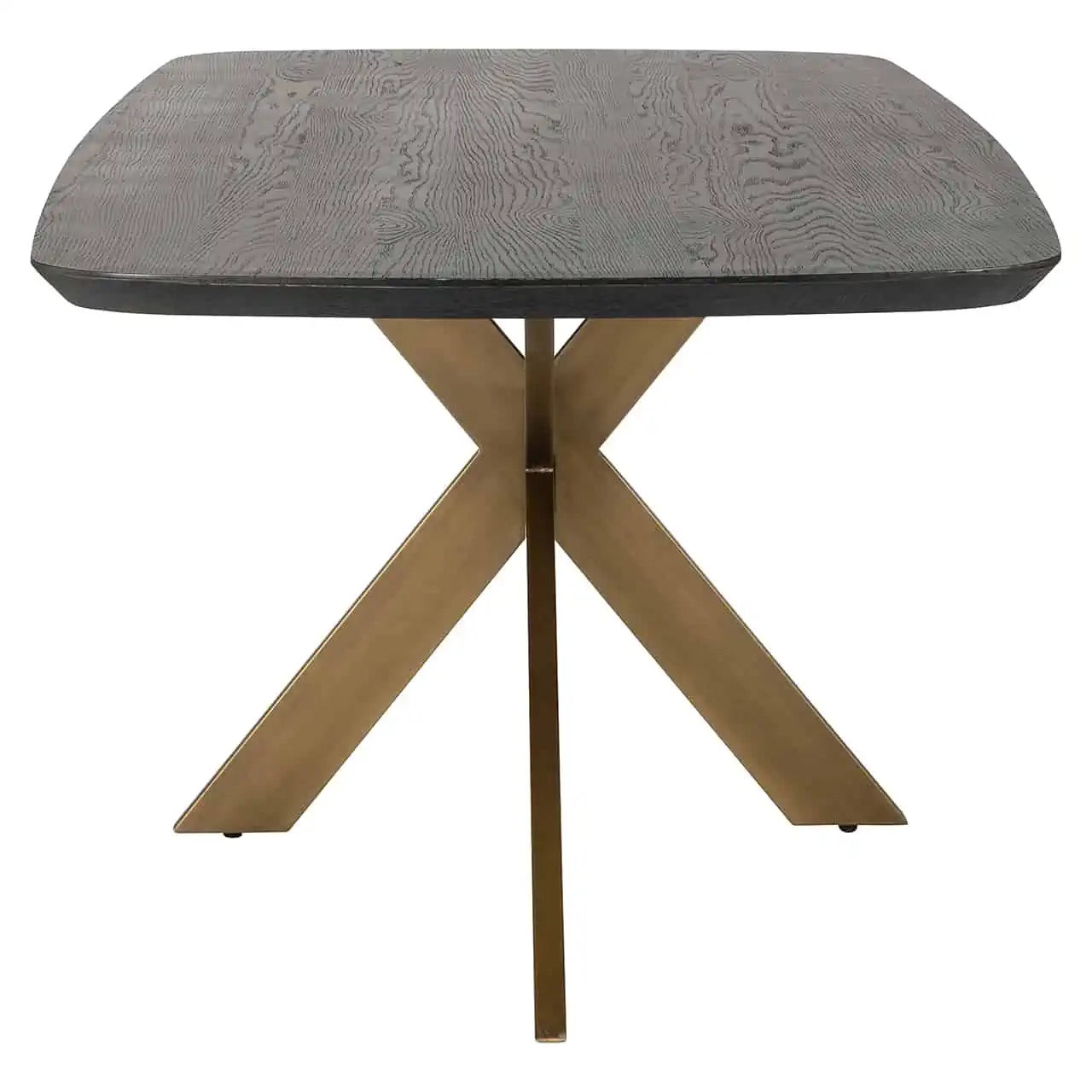 Luxury Oval Dining Table with brass gold  230cm