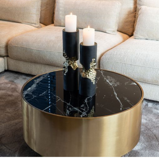 Gold and black coffe table