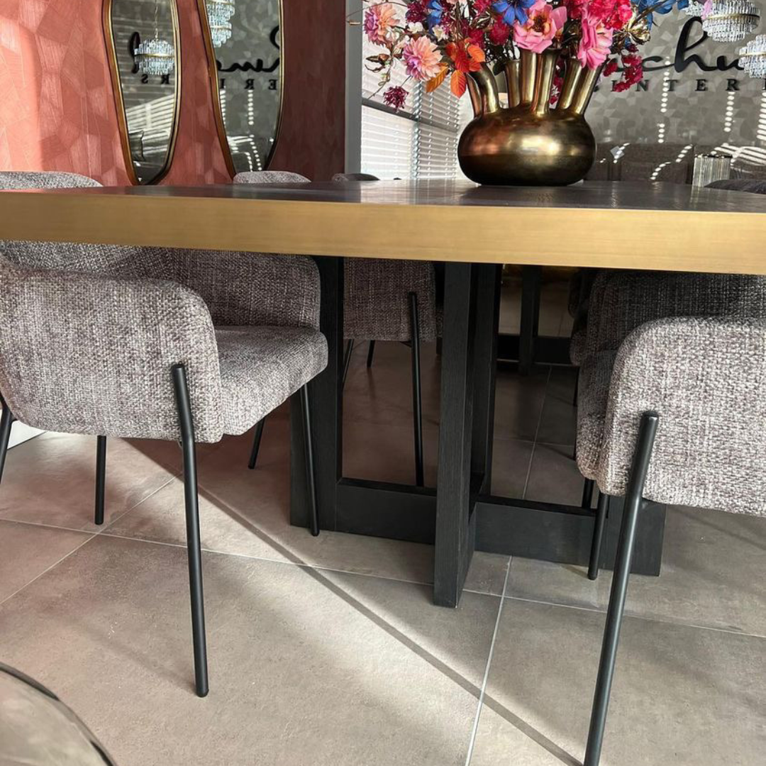 Chloe Dining Table 280cm (dark coffee)