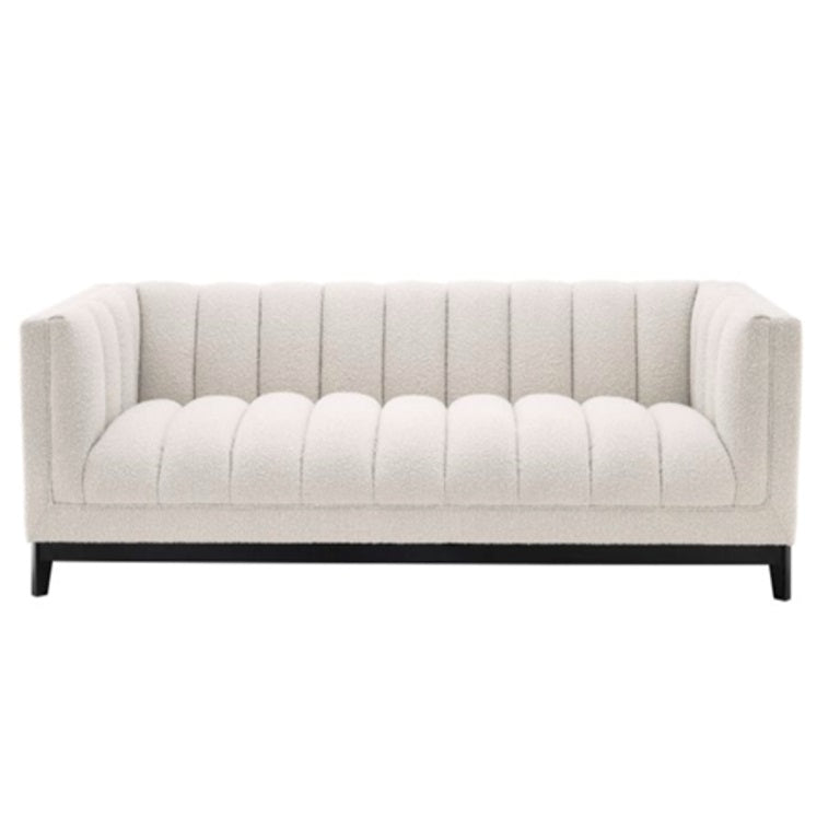 Sofa Beaudy white chenille