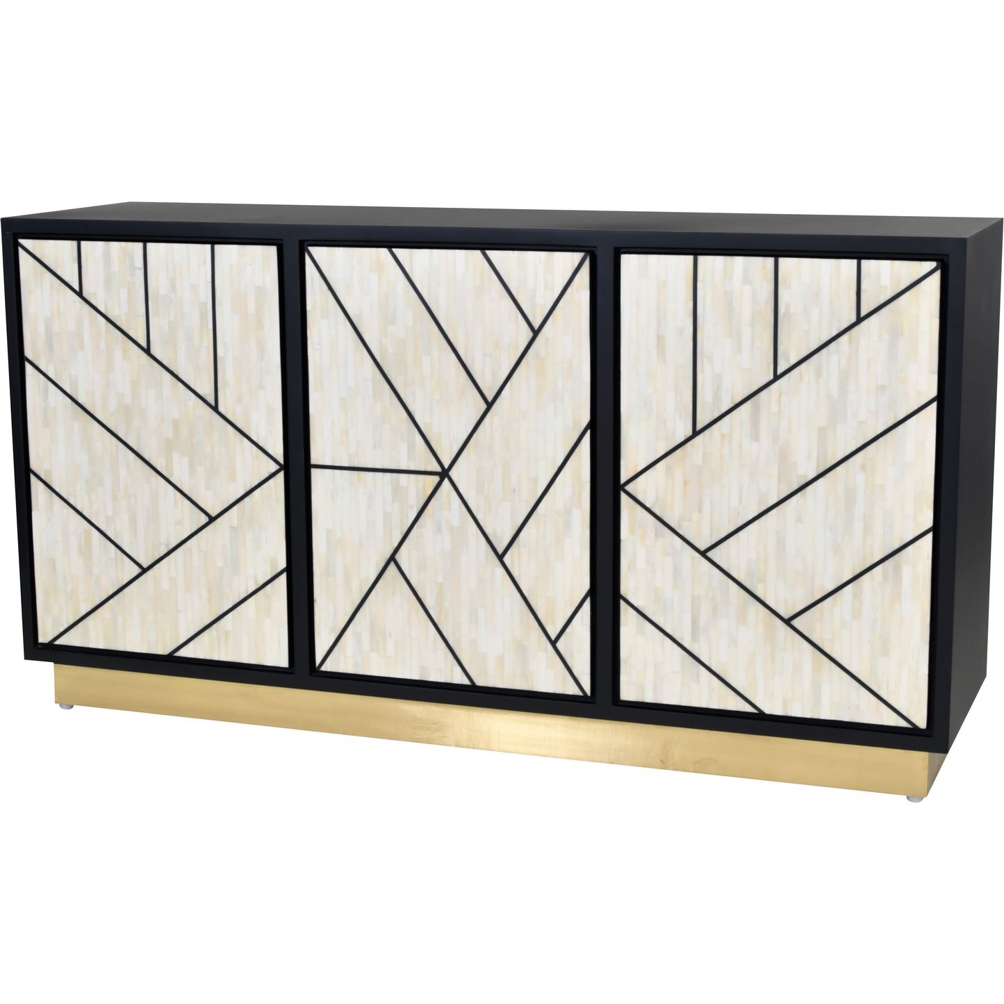 Abstract 3 Door Cabinet Sideboard