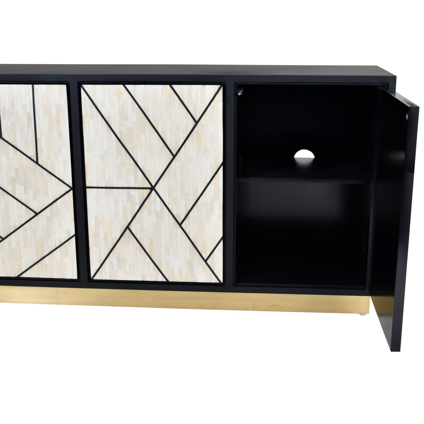 Abstract 3 Door Cabinet Sideboard