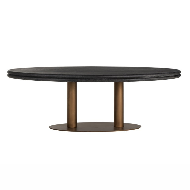 OVAL DINING TABLE WITH BRASS LEGS  235CM