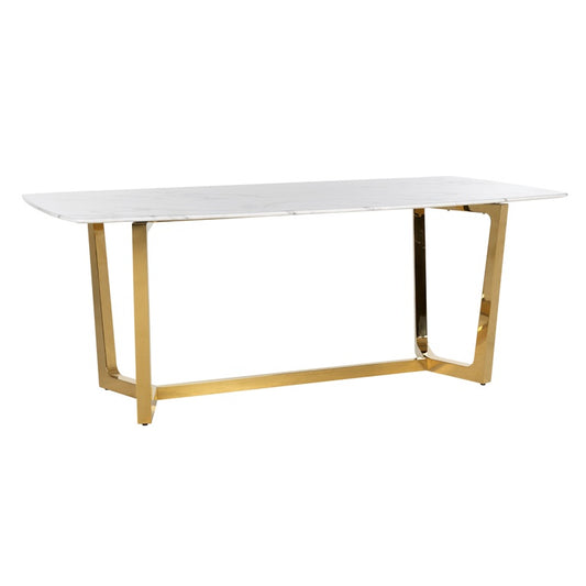 Faux Marble Table With gold legs 200cm