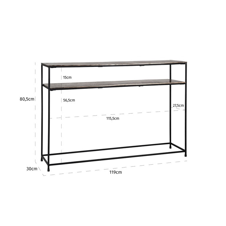 Champagne Gold Console Table