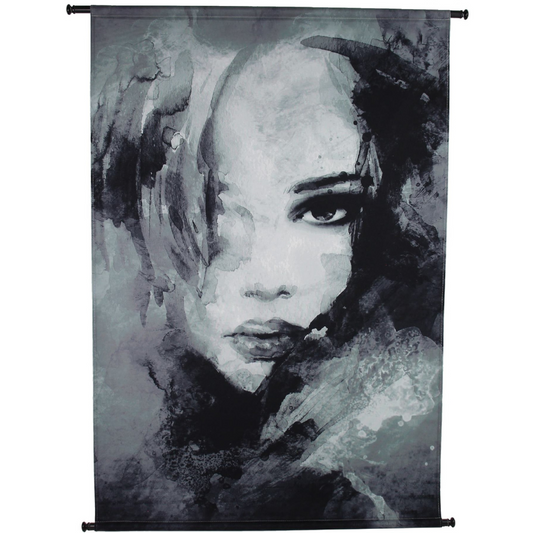 Velvet Watercolour Portrait Wall Hanging