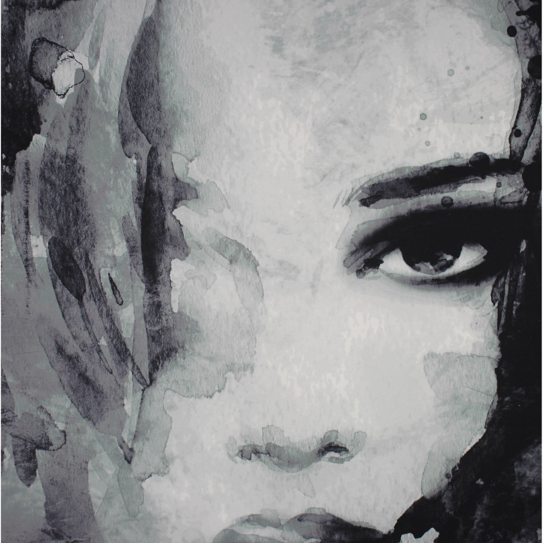 Velvet Watercolour Portrait Wall Hanging