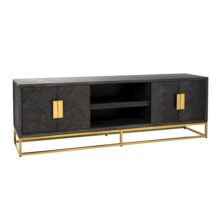 TV-Unit Blackbone gold 4-doors