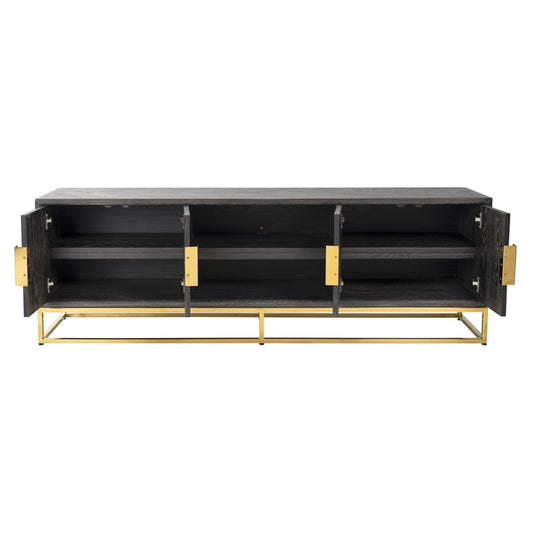 TV-Unit Blackbone gold 4-doors