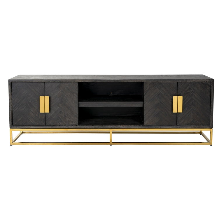 TV-Unit Blackbone gold 4-doors