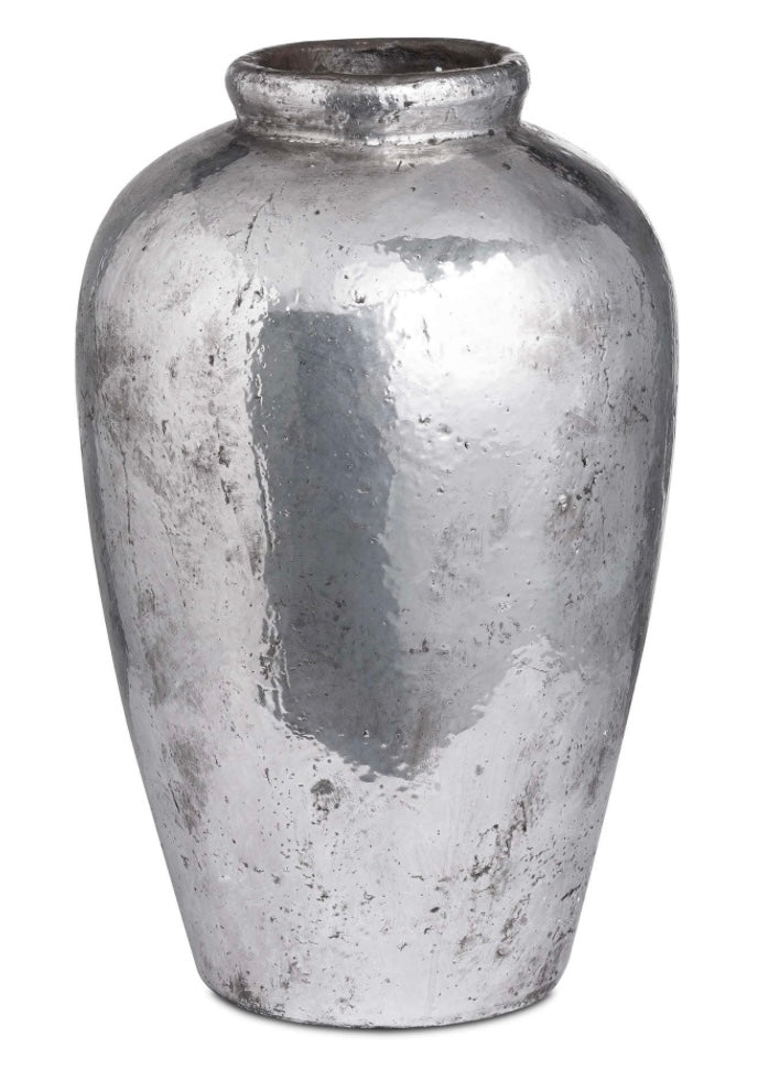 Tall Metallic Ceramic Vase