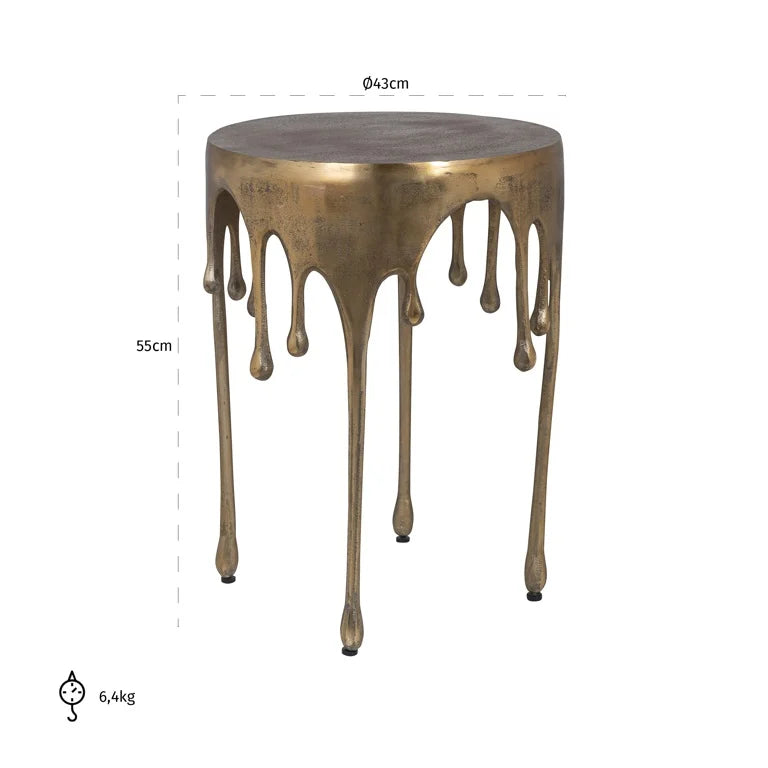 Brushed Gold Side Table