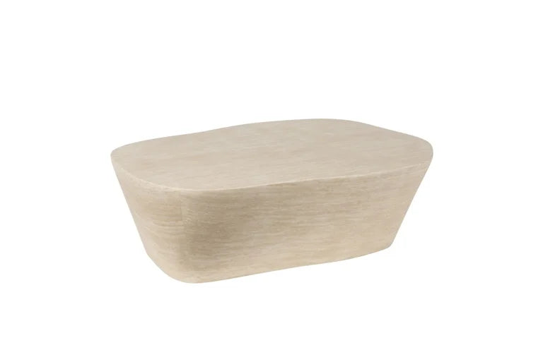 Coffee table Fictus 125 faux travertine (Beige)