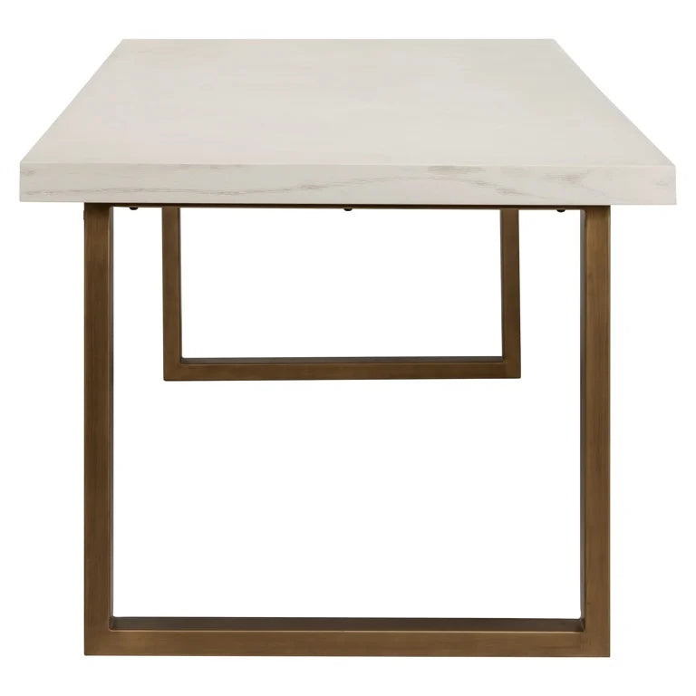 Dining table Whitebone brass 235