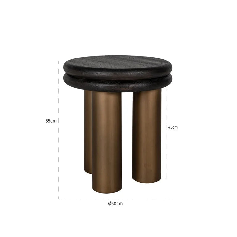 Side table Macaron (Black rustic)