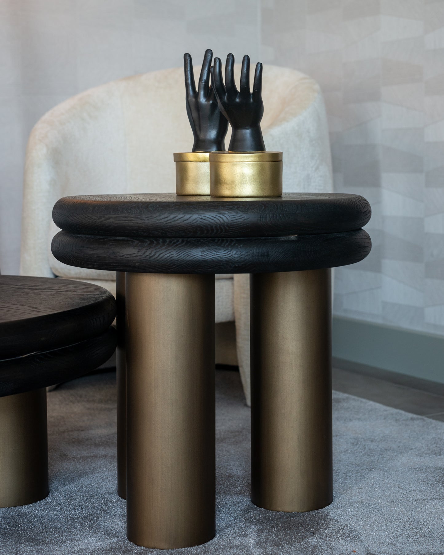 Side table Macaron (Black rustic)