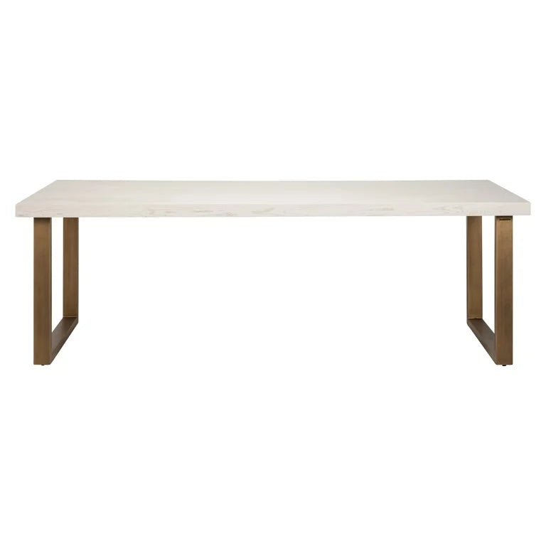 Dining table Whitebone brass 235