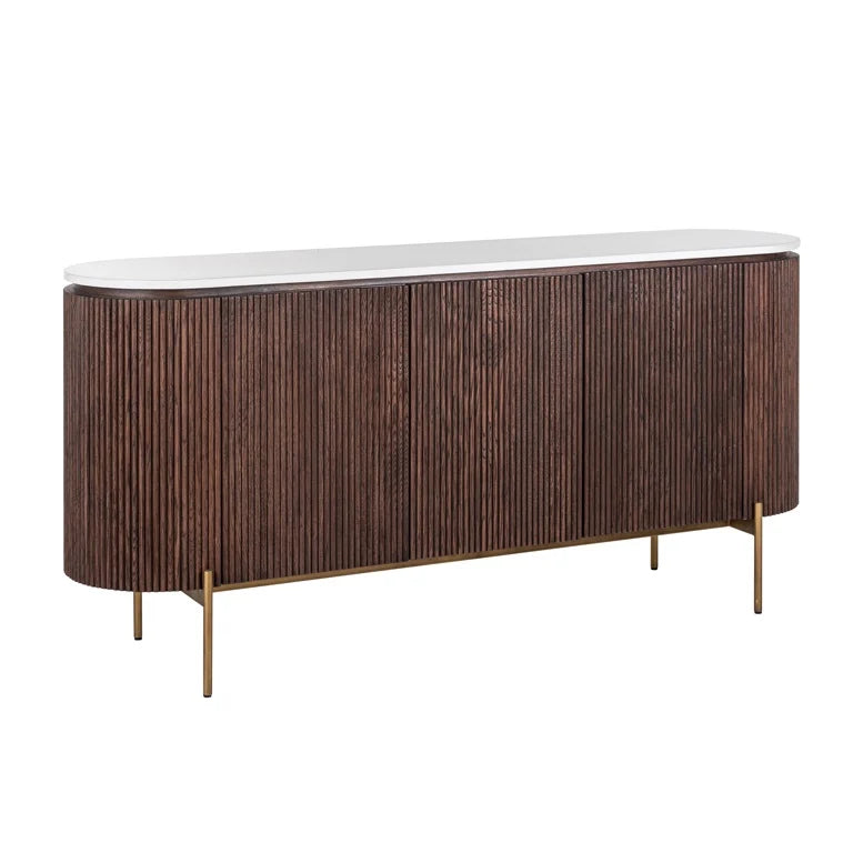 Sideboard Barkley 3-doors (Brushed Gold)