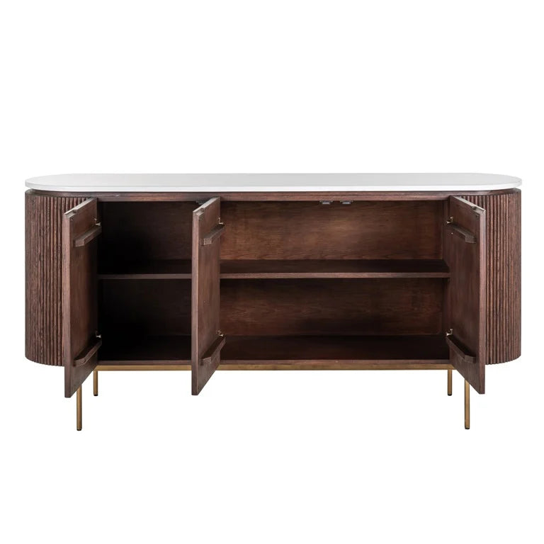 Sideboard Barkley 3-doors (Brushed Gold)