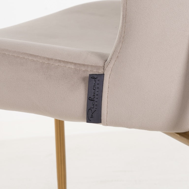 Chair Odessa khaki velvet / burshed gold