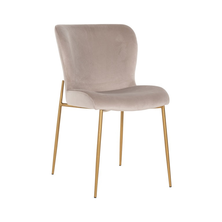 Chair Odessa khaki velvet / burshed gold