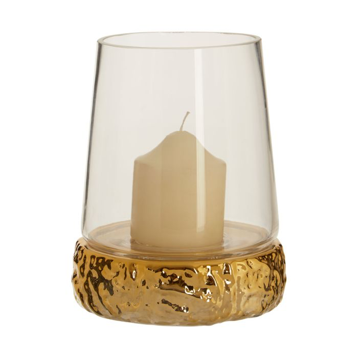 MARTELE GOLD HURRICANE CANDLE HOLDER