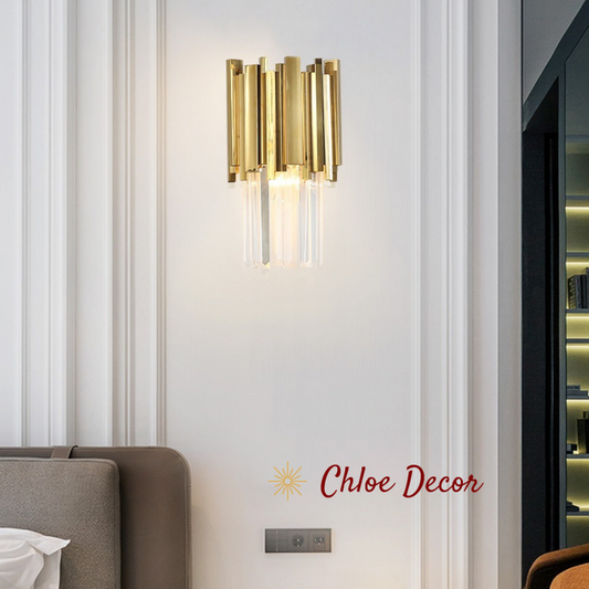 Gold Crystal Wall Mounted Light