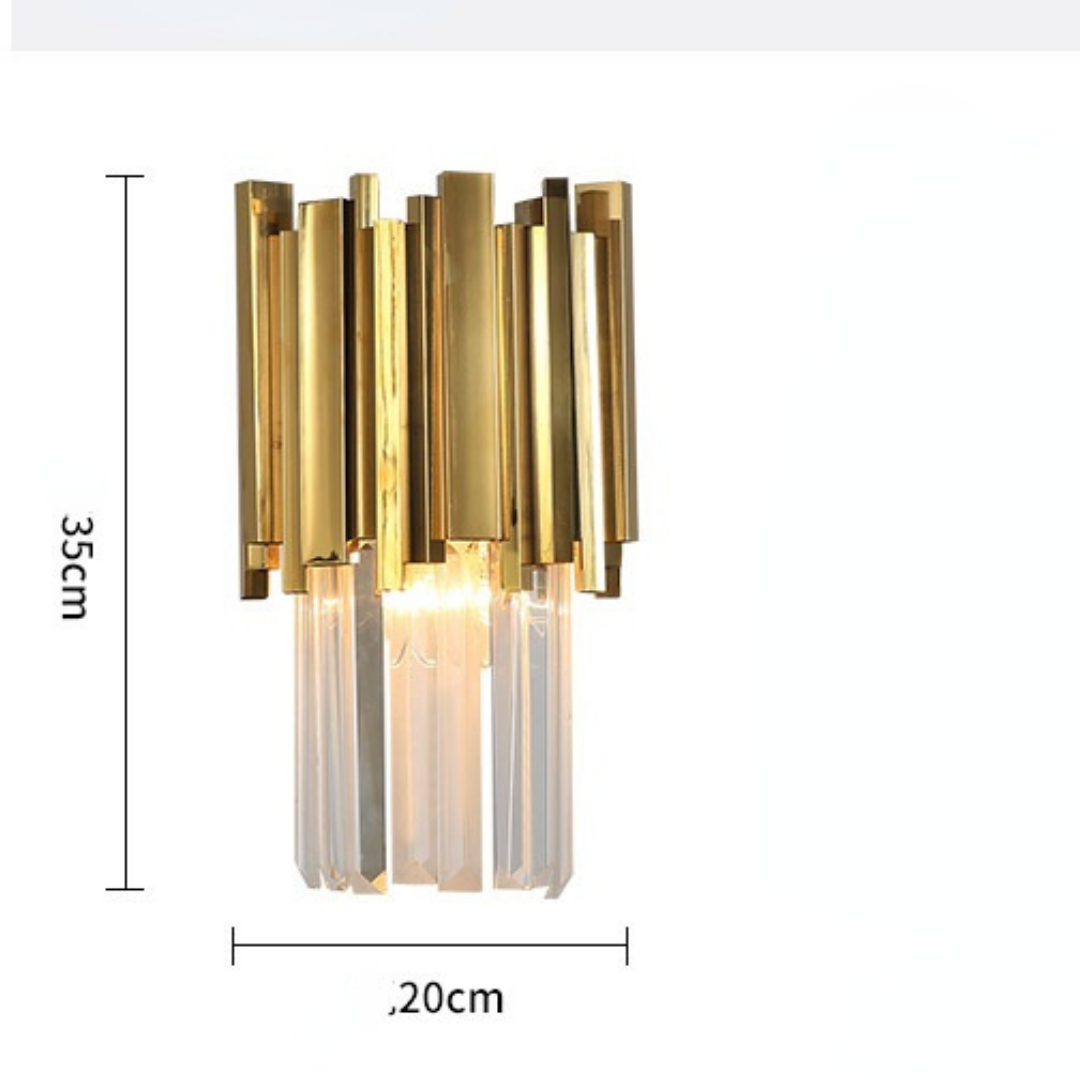 Gold Crystal Wall Mounted Light