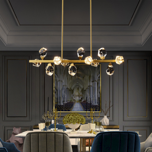 Modern Big Crystal Gold Chandelier