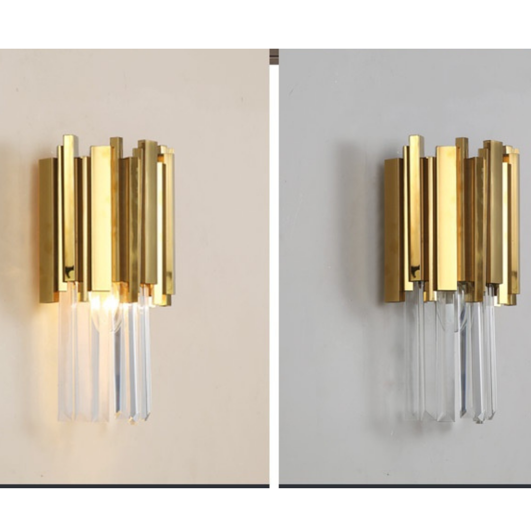 Gold Crystal Wall Mounted Light